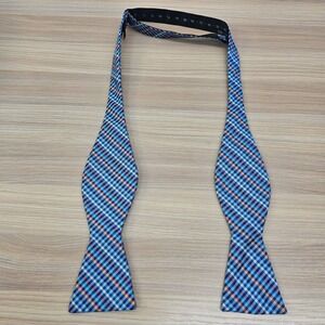 Self Bow Tie Men Blue Tattersall Check Artisan Dapper Tuxedo Ivy Prep RANDA CORP
